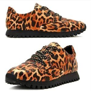Katy Perry Women's Leopard Sneaker Brown Padded Orthotic Lined